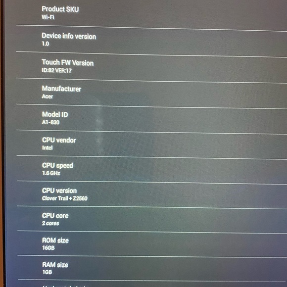 ACER Tablet - Picture 2 of 13